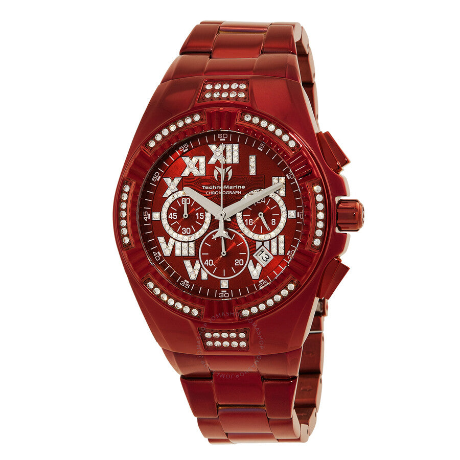 Technomarine Cruise Chronograph Quartz Crystal Red Dial Men's Watch TM-121232 - Dawson Watches