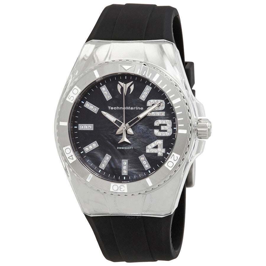 TechnoMarine Cruise Monogram Quartz Black Dial Ladies Watch TM-121249 - Dawson Watches
