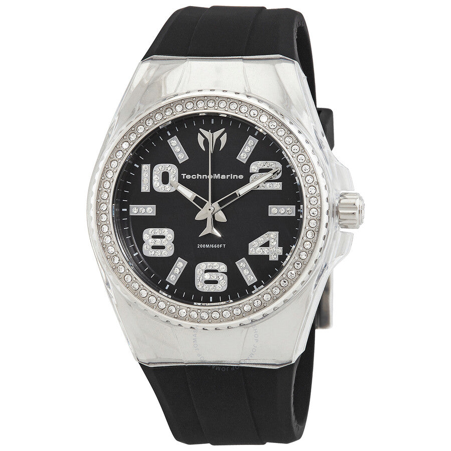 TechnoMarine Cruise Quartz Black Mother of Pearl Dial Ladies Watch TM-121261 - Dawson Watches