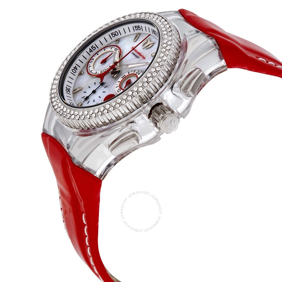 Technomarine Cruise Valentine Chronograph Crystal Mother of Pearl Dial Ladies Watch 117001 - Dawson Watches #2