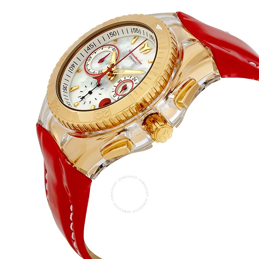 Technomarine Cruise Valentine Chronograph Quartz White Mother of Pearl Dial Ladies Watch TM-117003 - Dawson Watches #2