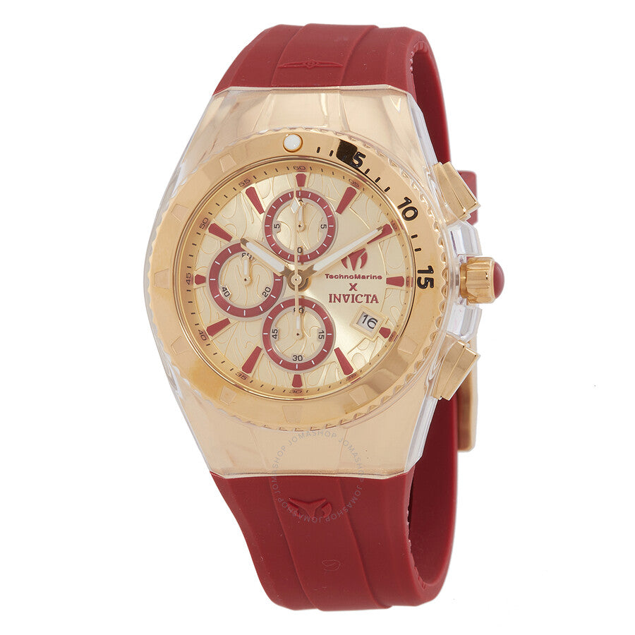 Technomarine Five Elements Chronograph Quartz Gold Dial Men's Watch TM-122004 - Dawson Watches