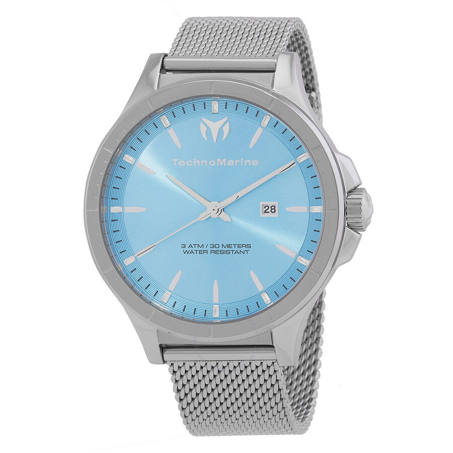 Technomarine MoonSun Date Quartz Light Blue Dial Men's Watch TM-822005 - Dawson Watches