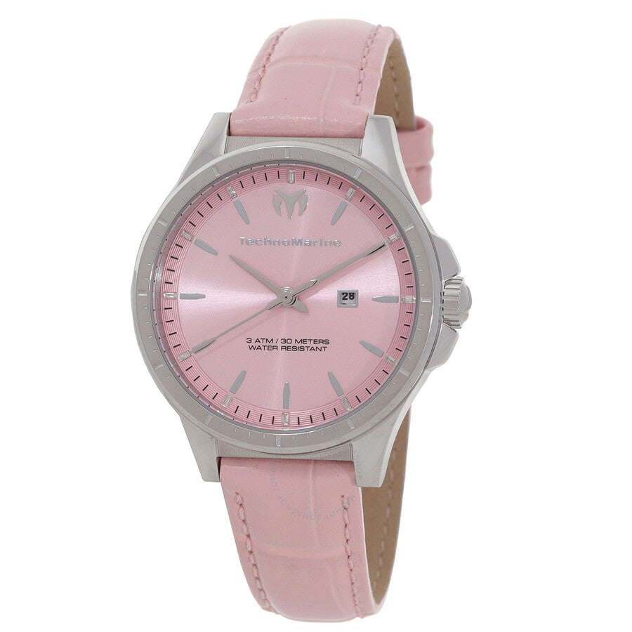 Technomarine MoonSun Date Quartz Pink Dial Ladies Watch TM-822041 - Dawson Watches