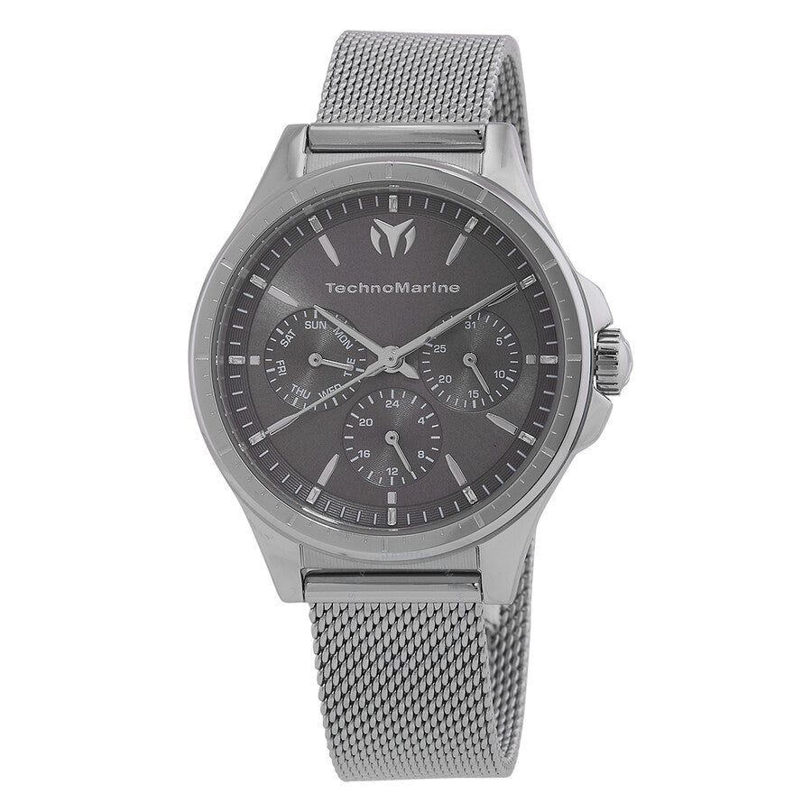 Technomarine MoonSun Date-Day Quartz Charcoal Dial Ladies Watch TM-822048 - Dawson Watches