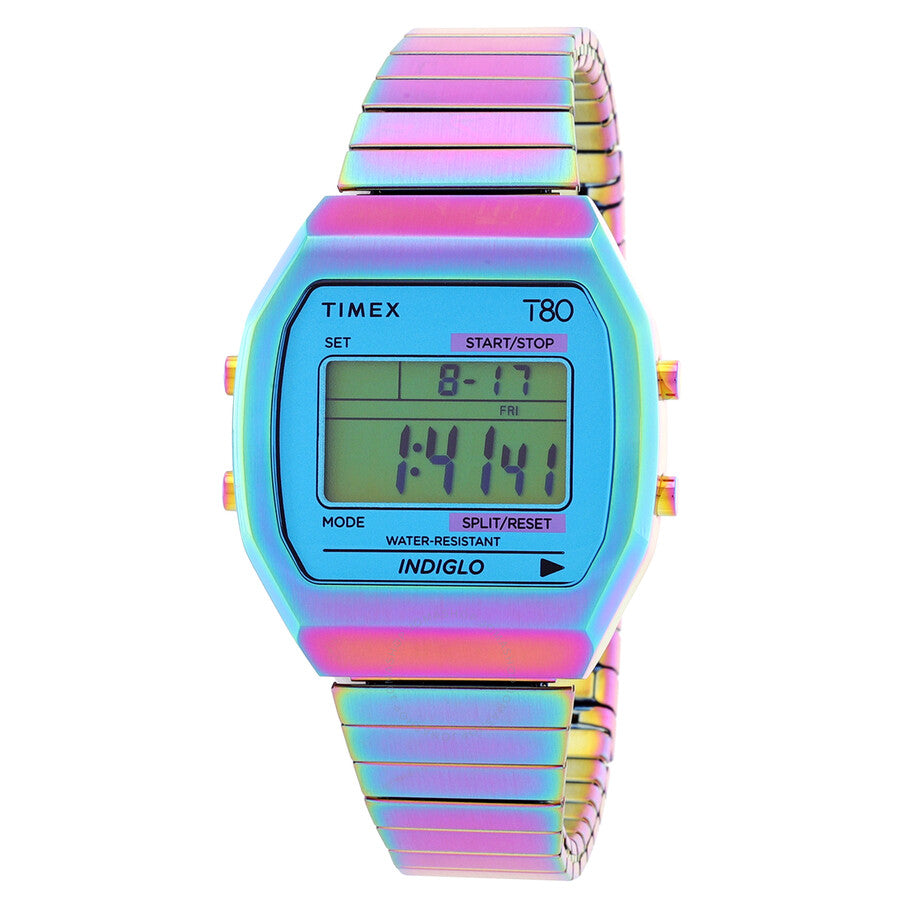 Timex 80 Quartz Digital Blue Dial Expansion Band Ladies Watch TW2W57100 - Dawson Watches