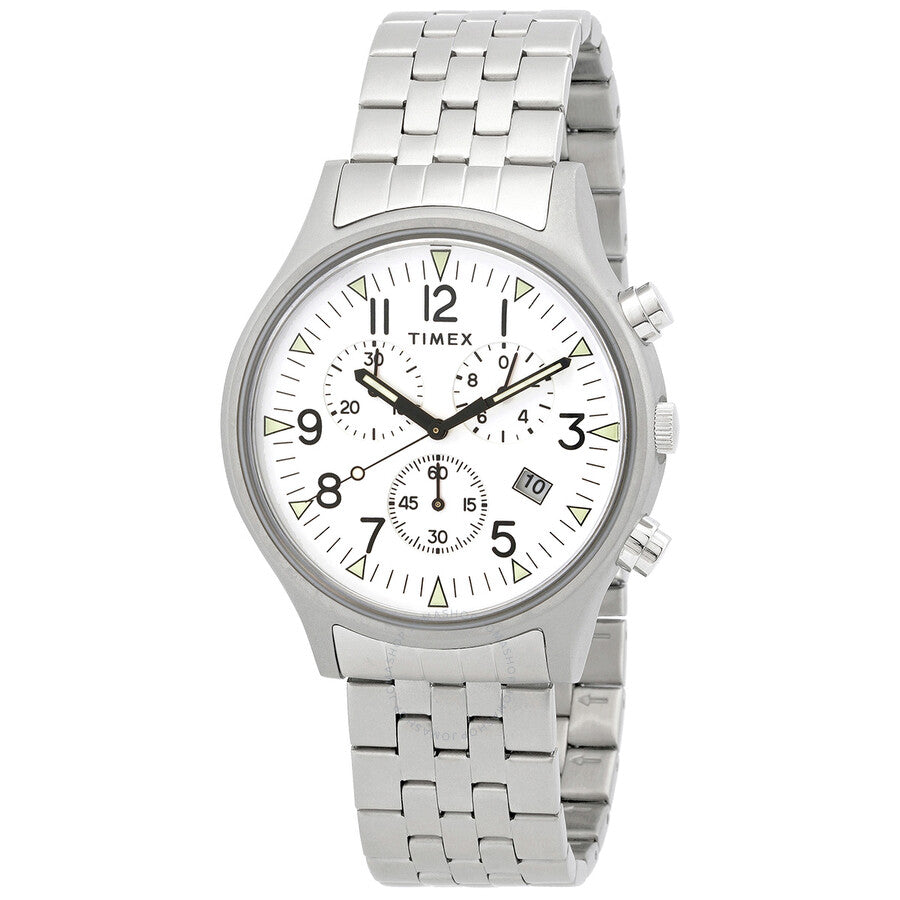 Timex Chronograph Quartz White Dial Men's Watch TW2R68900 - Dawson Watches