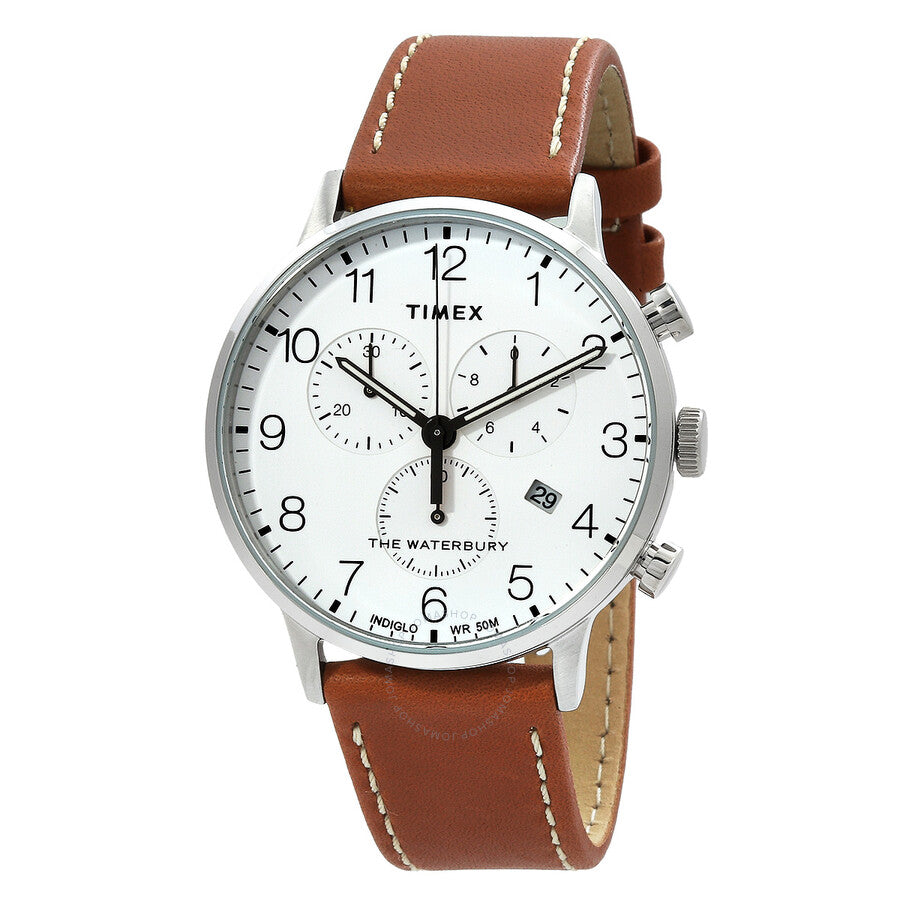 Timex Chronograph Quartz White Dial Men's Watch TW2T28000 - Dawson Watches