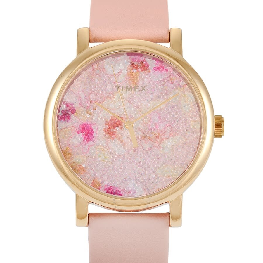 Timex Crystal Bloom Quartz Pink Crystal Dial Ladies Watch TW2R66300 - Dawson Watches