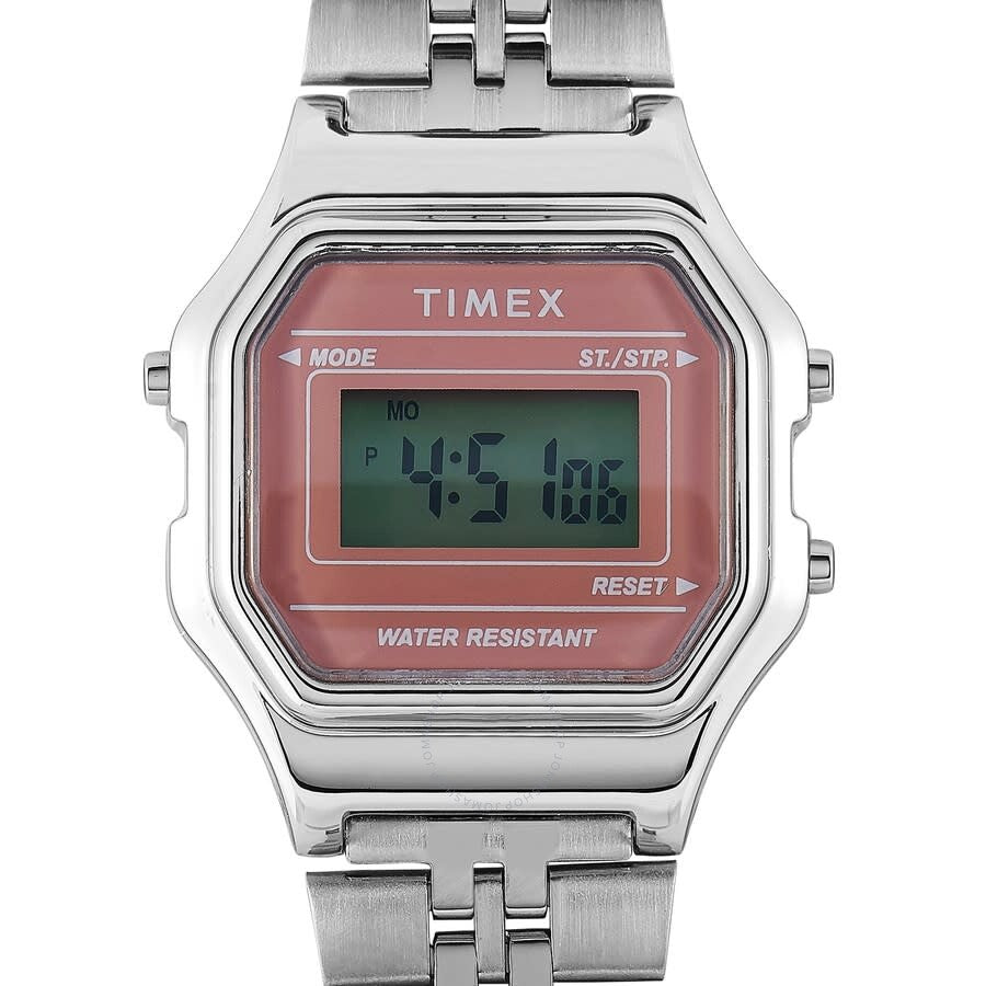 Timex Digital Chronograph Quartz Pink Dial Ladies Watch TW2T48500 - Dawson Watches