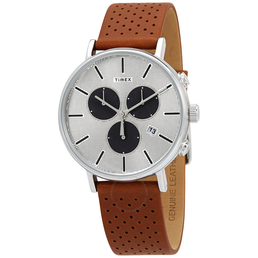 Timex Fairfield Chronograph Quartz Silver Dial Men's Watch TW2R79900 - Dawson Watches