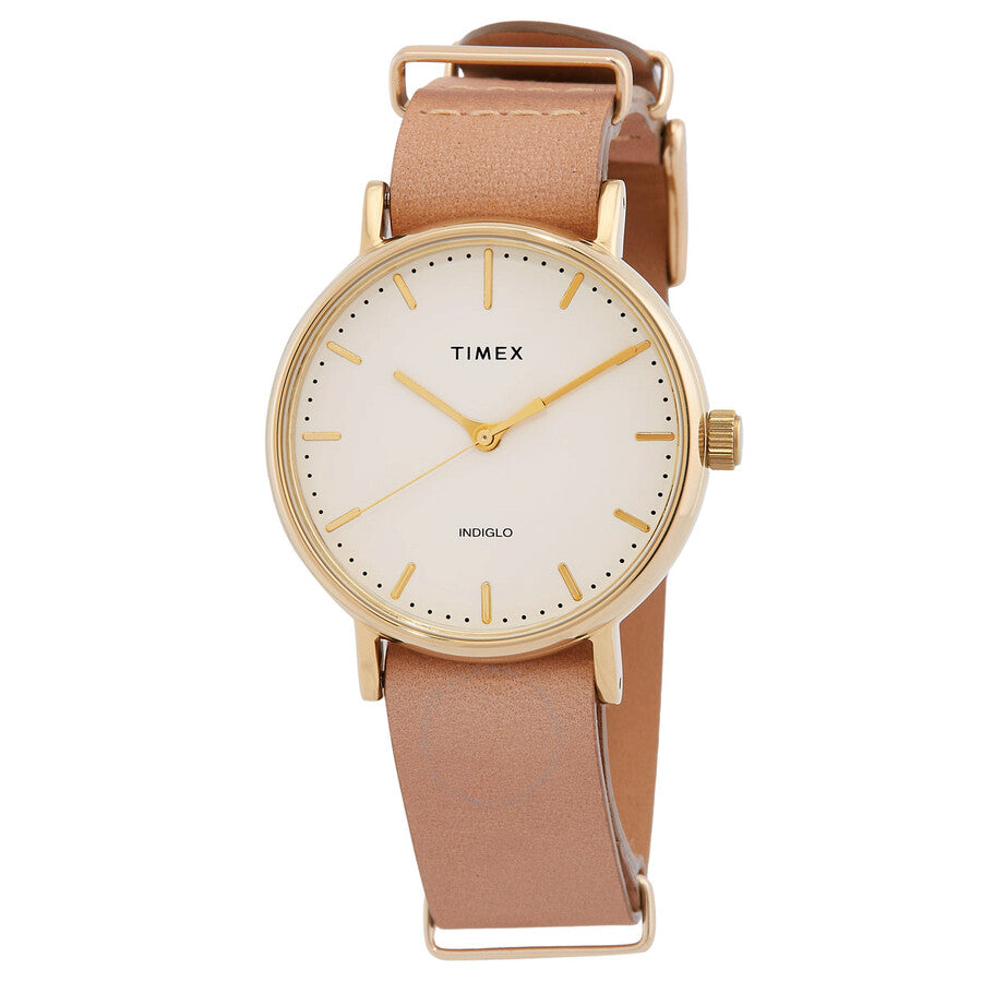 Timex Fairfield Quartz White Dial Ladies Watch TW2P98400 - Dawson Watches