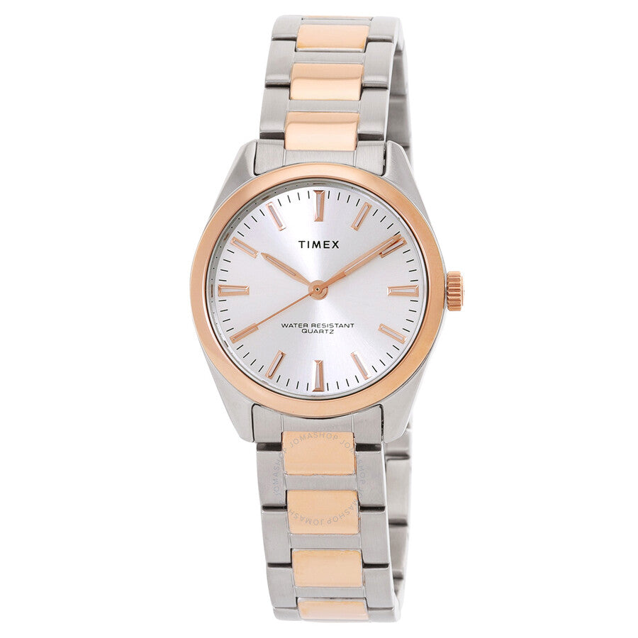 Timex Highview Quartz Silver Dial Two-Tone Ladies Watch TW2V26500 - Dawson Watches