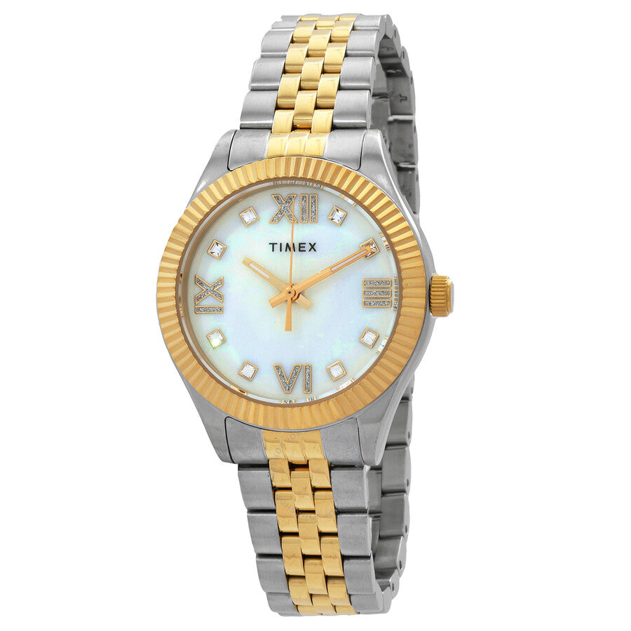 Timex Legacy Quartz Crystal Mother of Pearl Dial Ladies Watch TW2V45600 - Dawson Watches