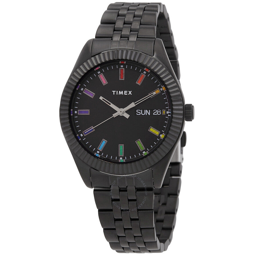 Timex Legacy Rainbow Quartz Black Dial Ladies Watch TW2V61700 - Dawson Watches
