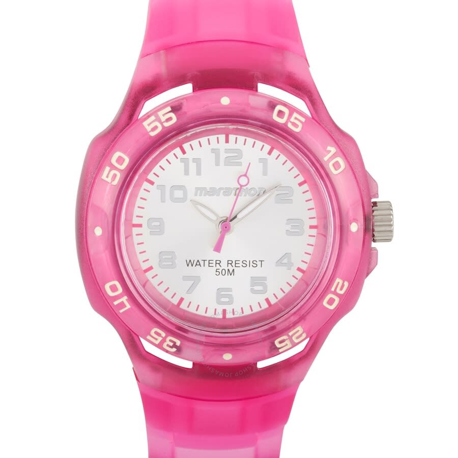 Timex Marathon Purple Quartz White Dial Ladies Watch TW5M06600 - Dawson Watches