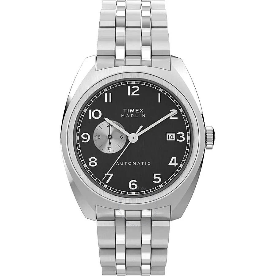 Timex Marlin Automatic Black Dial Men's Watch TW2W58800 - The Watches Men & Co