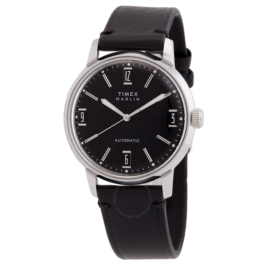 Timex Marlin Automatic Black Dial Men's Watch TW2W59700 - Dawson Watches
