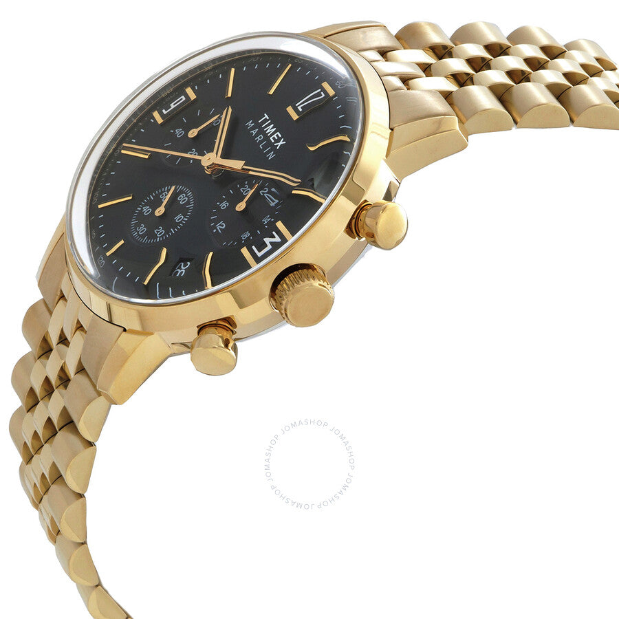 Timex Marlin Chronograph Automatic Black Dial Men's Watch TW2W59900 - Dawson Watches #2