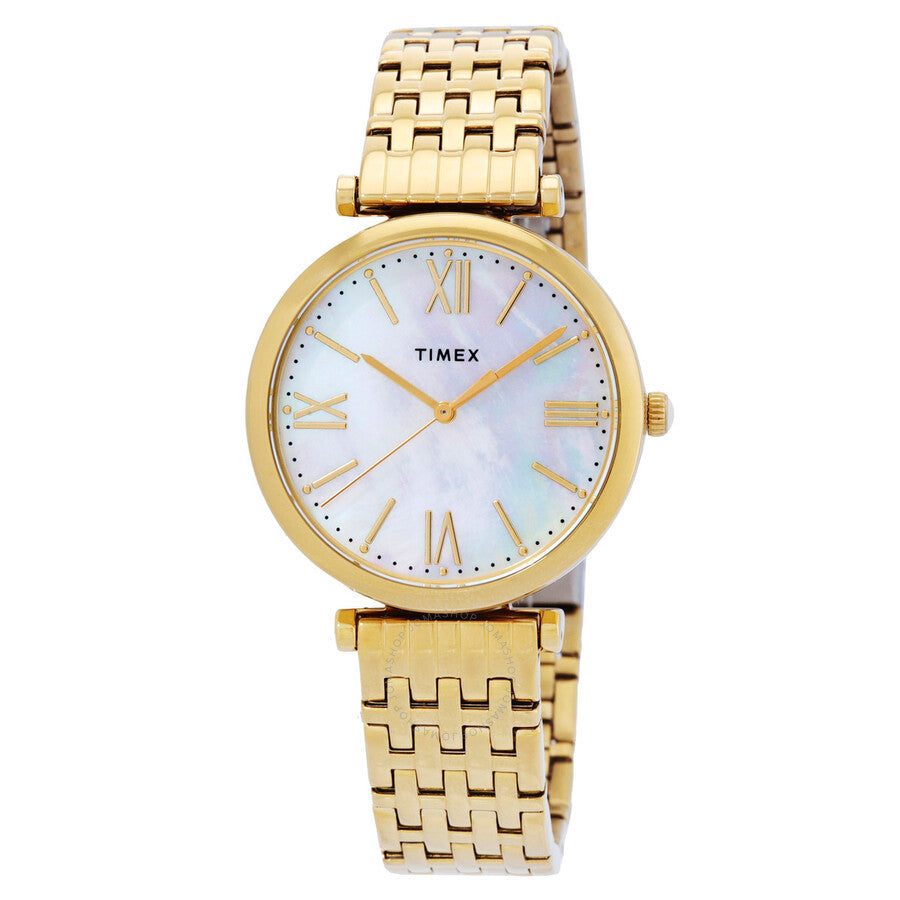 Timex Parisienne Quartz Mother of Pearl Dial Ladies Watch TW2T79100VQ - Dawson Watches
