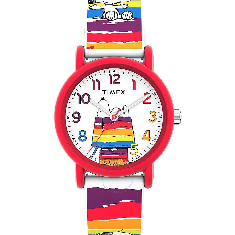 Timex Peanuts Quartz White Dial Watch TW2V77700 - Dawson Watches