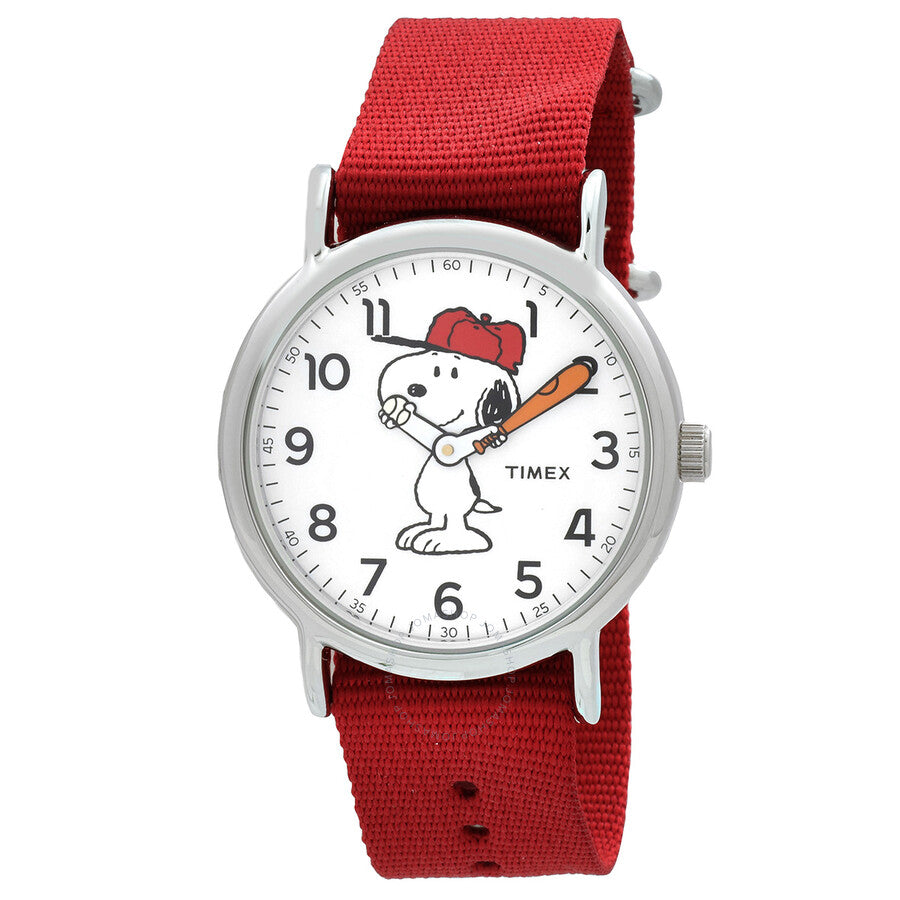 Timex Peanuts Snoopy Quartz White Dial Unisex Watch TW2R41400 - Dawson Watches