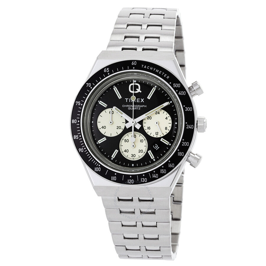 Timex Q Chronograph Quartz Black Dial Men's Watch TW2V42600 - Dawson Watches