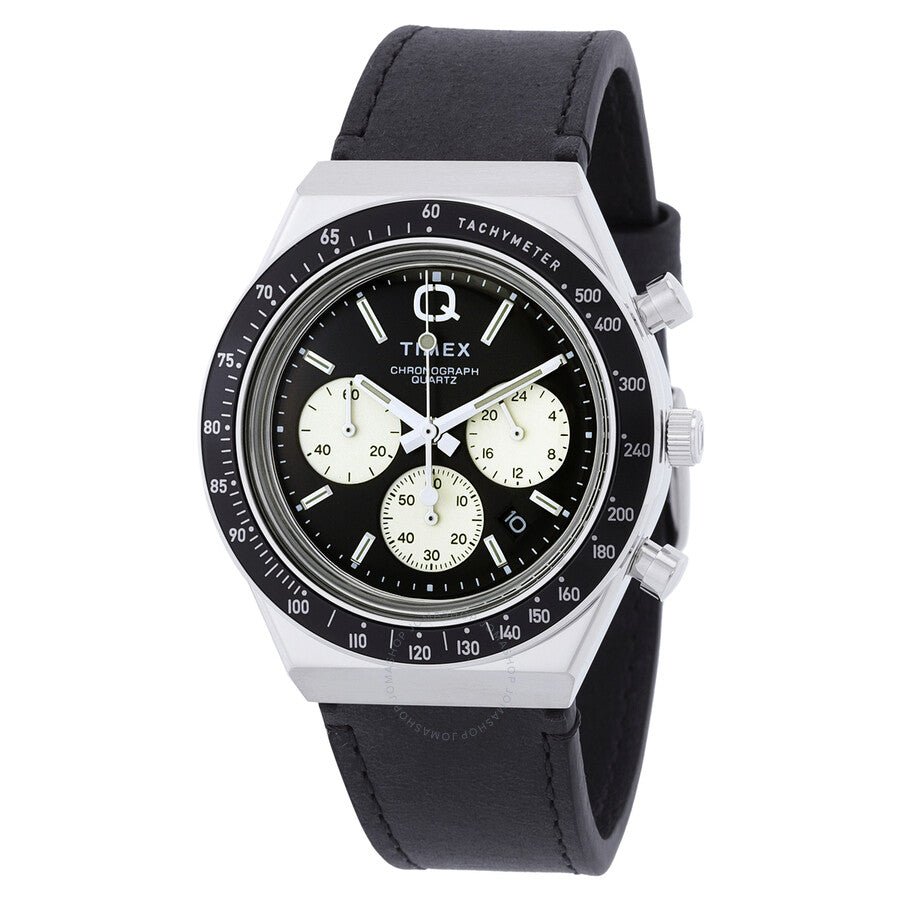 Timex Q Chronograph Quartz Black Dial Men's Watch TW2V42700 - Dawson Watches