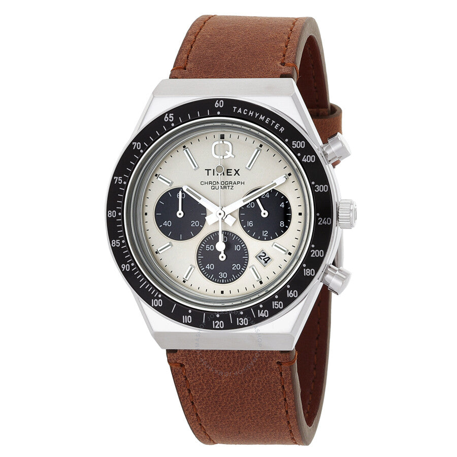 Timex Q Chronograph Quartz Cream Dial Men's Watch TW2V42800 - Dawson Watches