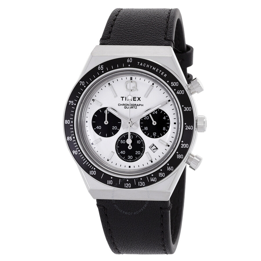 Timex Q Chronograph Quartz White Dial Men's Watch TW2W53400 - Dawson Watches