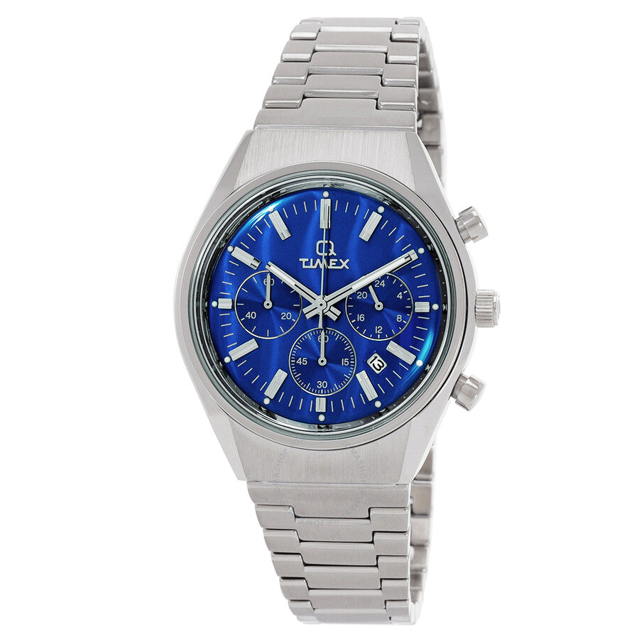 Timex Q Falcon Eye Chronograph Quartz Blue Dial Men's Watch TW2W33700 - Dawson Watches