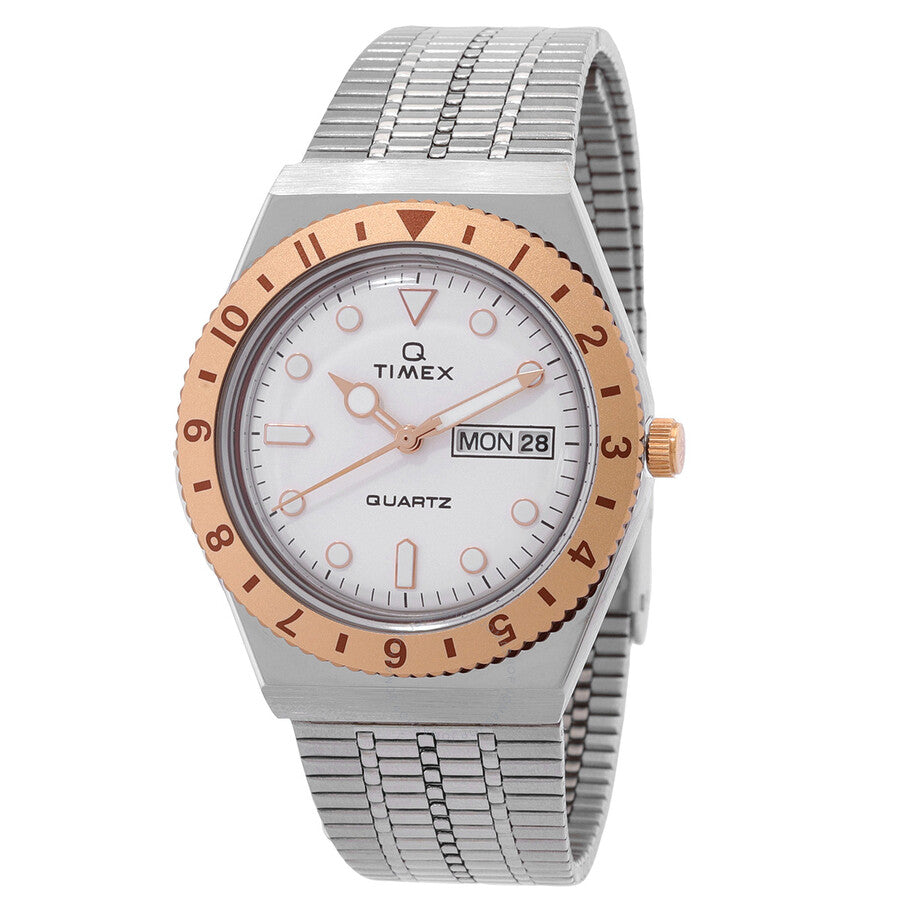 Timex Q Quartz Silver Dial Ladies Watch TW2U95600VQ - Dawson Watches