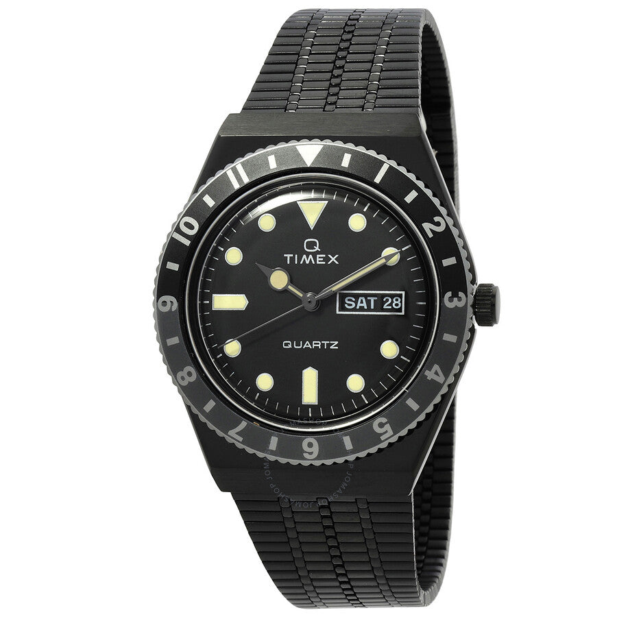 Timex Q Reissue Quartz Black Dial Men's Watch TW2U61600ZV - Dawson Watches