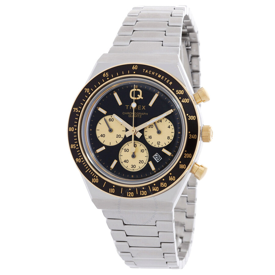 Timex Q Timex Chronograph Quartz Black Dial Men's Watch TW2W64200 - Dawson Watches