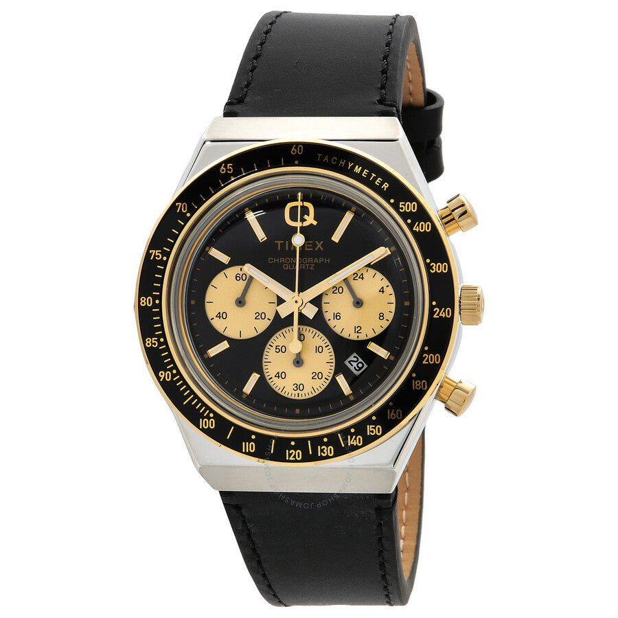 Timex Q Timex Chronograph Quartz Black Dial Men's Watch TW2W64300 - Dawson Watches