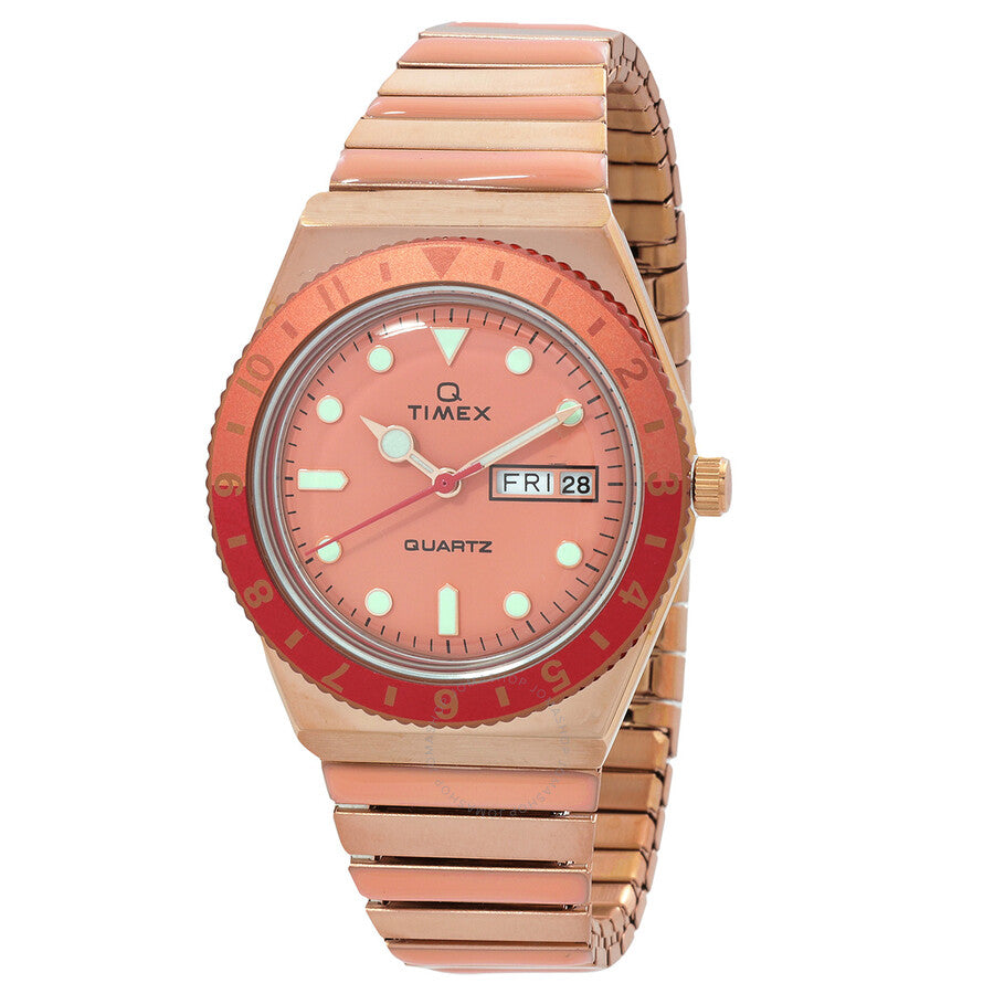 Timex Q Timex Malibu Quartz Pink Dial Ladies Watch TW2V38600VQ - Dawson Watches