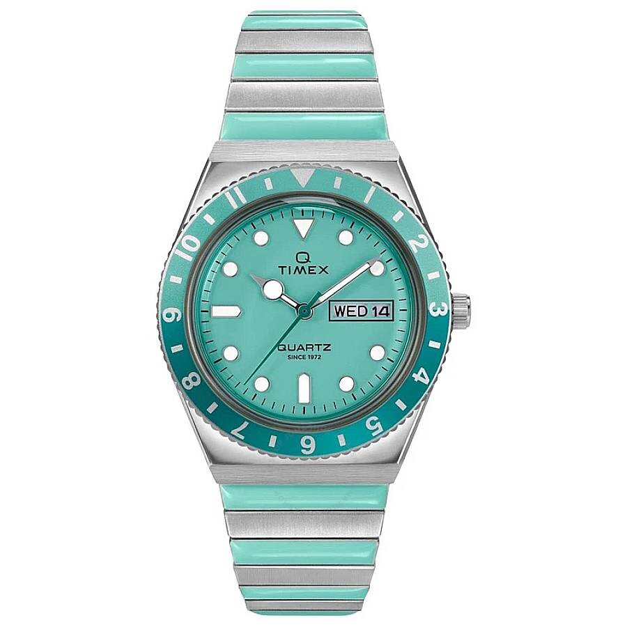 Timex Q Timex Quartz Blue Dial Ladies Watch TW2W87800VQ - Dawson Watches