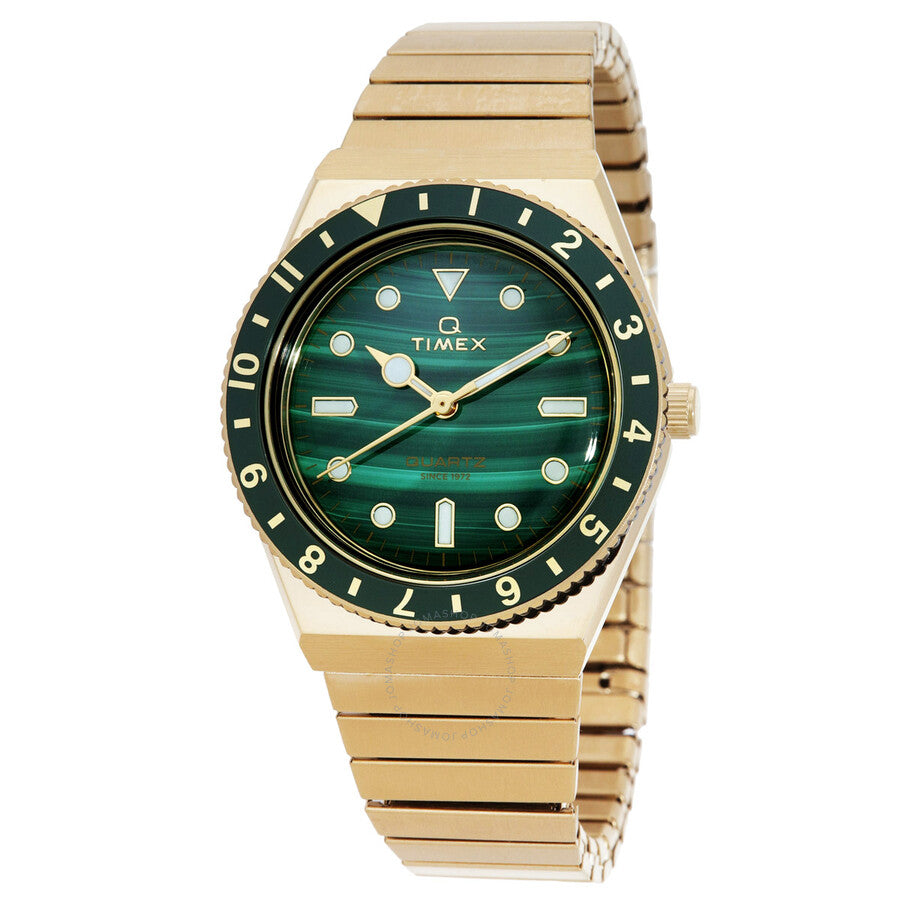 Timex Q Timex Quartz Green Malachite Dial Ladies Watch TW2V92200VQ - Dawson Watches