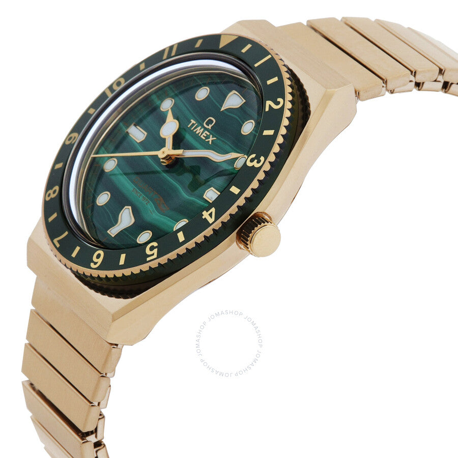 Timex Q Timex Quartz Green Malachite Dial Ladies Watch TW2V92200VQ - Dawson Watches #2