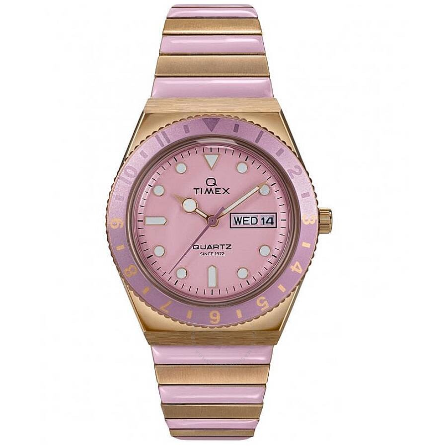 Timex Q Timex Quartz Pink Dial Ladies Watch TW2W87600VQ - Dawson Watches