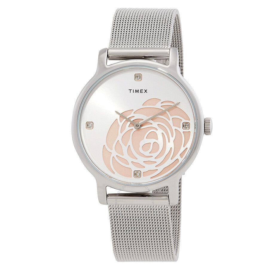 Timex Transcend Quartz Crystal Grey Dial Ladies Watch TW2U98200 - Dawson Watches