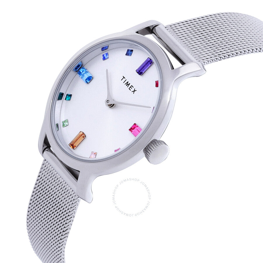 Timex Transcend Quartz Crystal Silver Dial Ladies Watch TW2U92900 - Dawson Watches #2