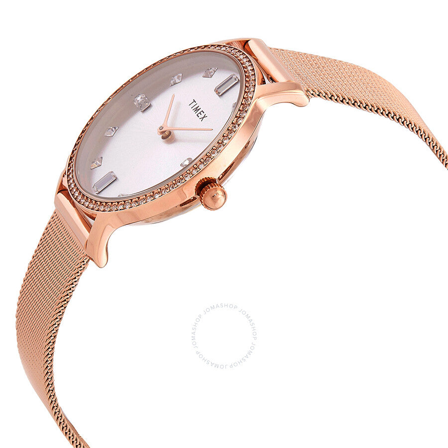 Timex Transcend Quartz Crystal Silver Dial Ladies Watch TW2W19200 - Dawson Watches #2