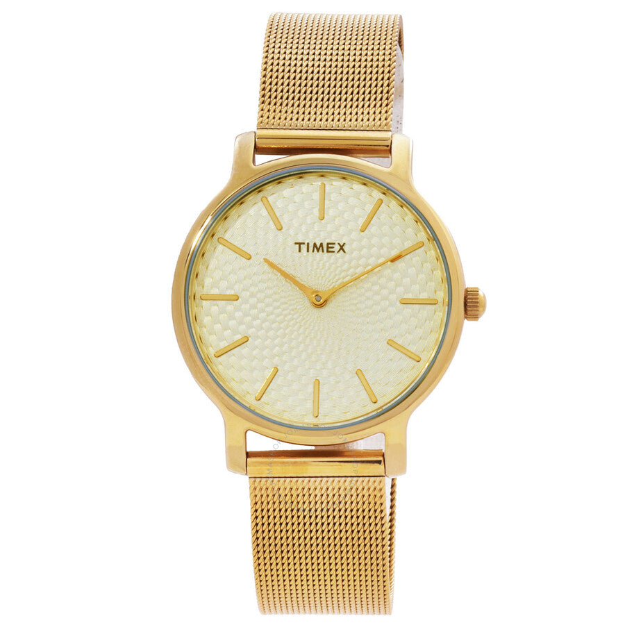 Timex Transcend Quartz Gold Dial Ladies Watch TW2R36100GP - Dawson Watches