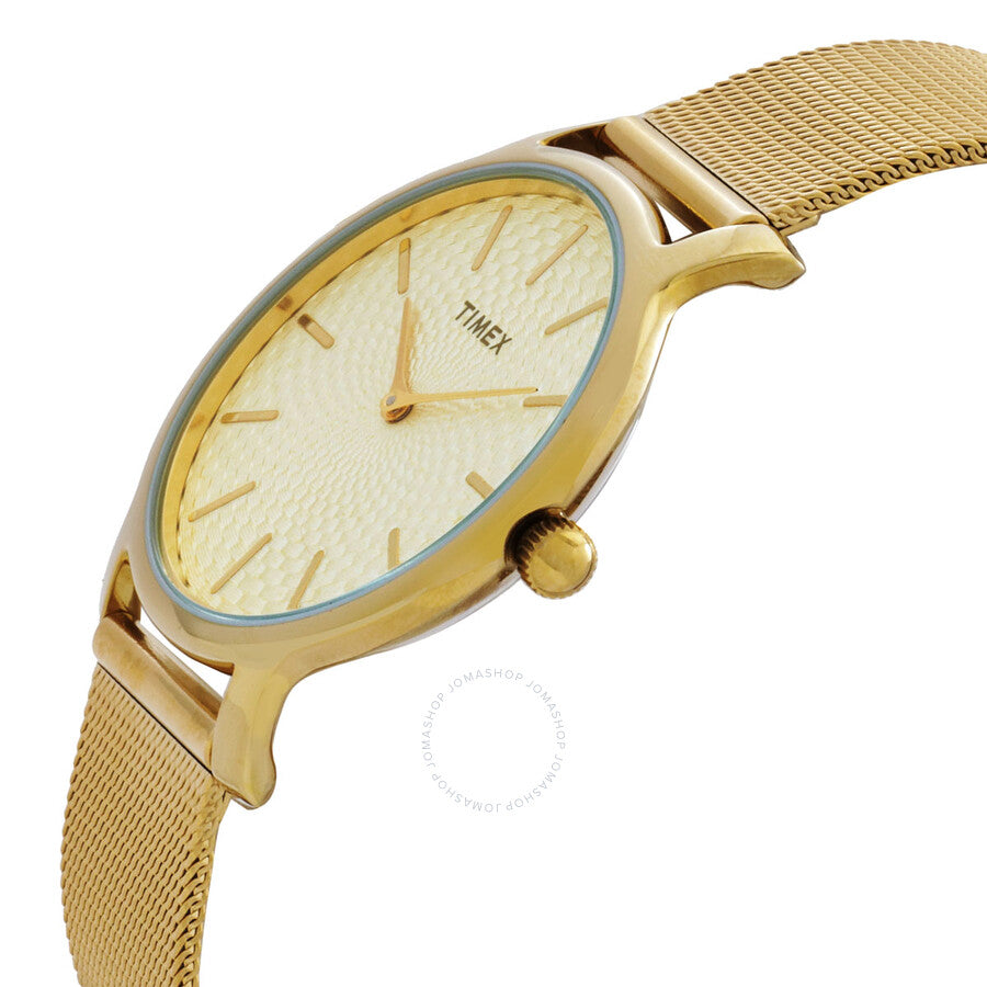 Timex Transcend Quartz Gold Dial Ladies Watch TW2R36100GP - Dawson Watches #2