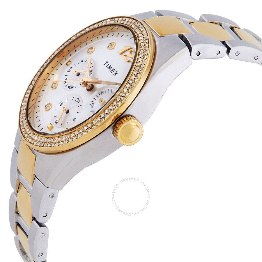 Timex Trend Simone Quartz Crystal White Dial Ladies Watch TW2V80300 - Dawson Watches #2
