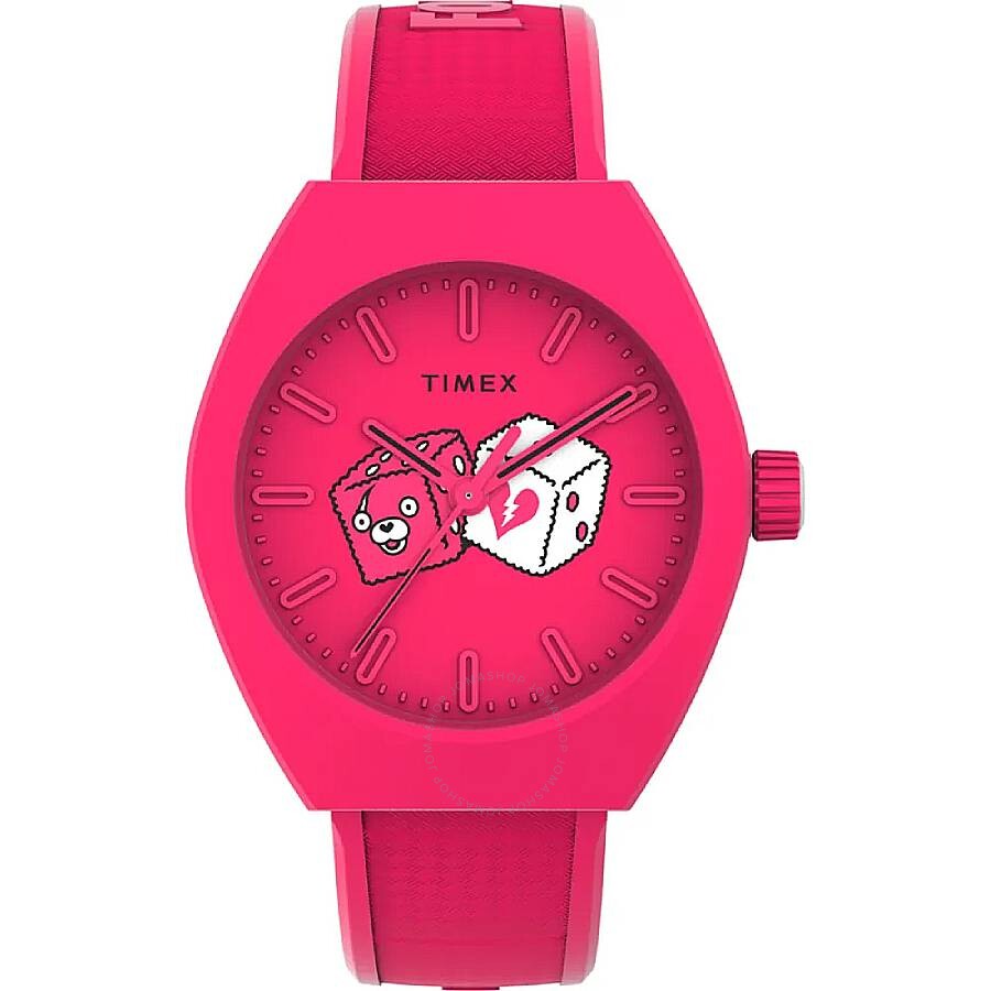 Timex Urban Pop x Fortnite Quartz Pink Dial Men's Watch TW2W96800 - The Watches Men & Co