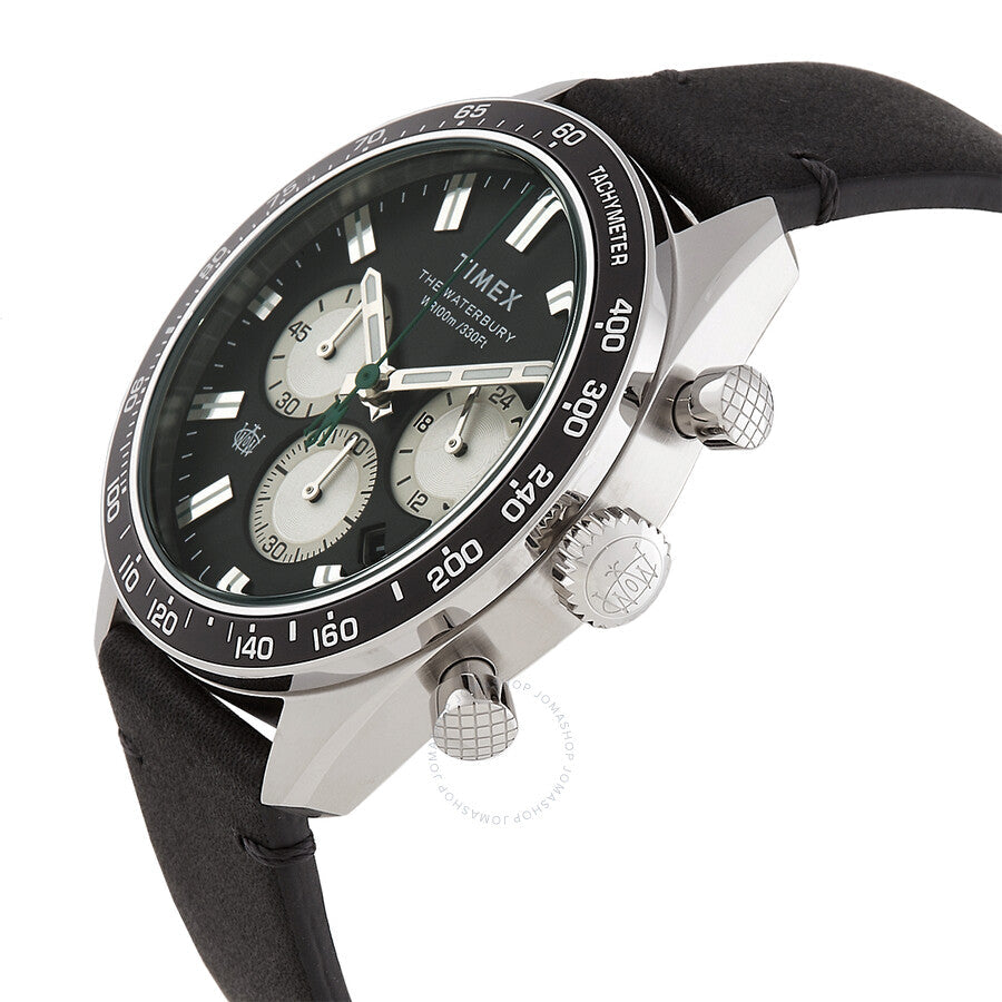 Timex Waterbury Chronograph Quartz Black Dial Men's Watch TW2V42500 - Dawson Watches #2