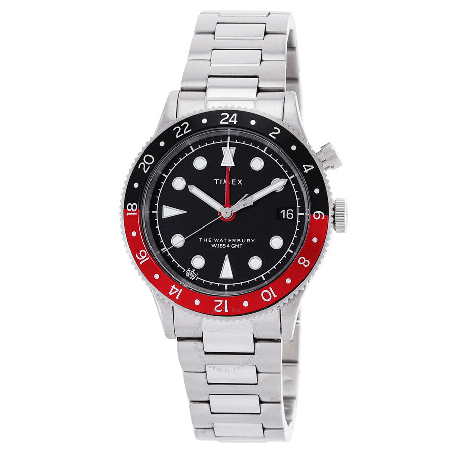Timex Waterbury Traditional GMT Quartz Black Dial Men's Watch TW2W22700 - Dawson Watches