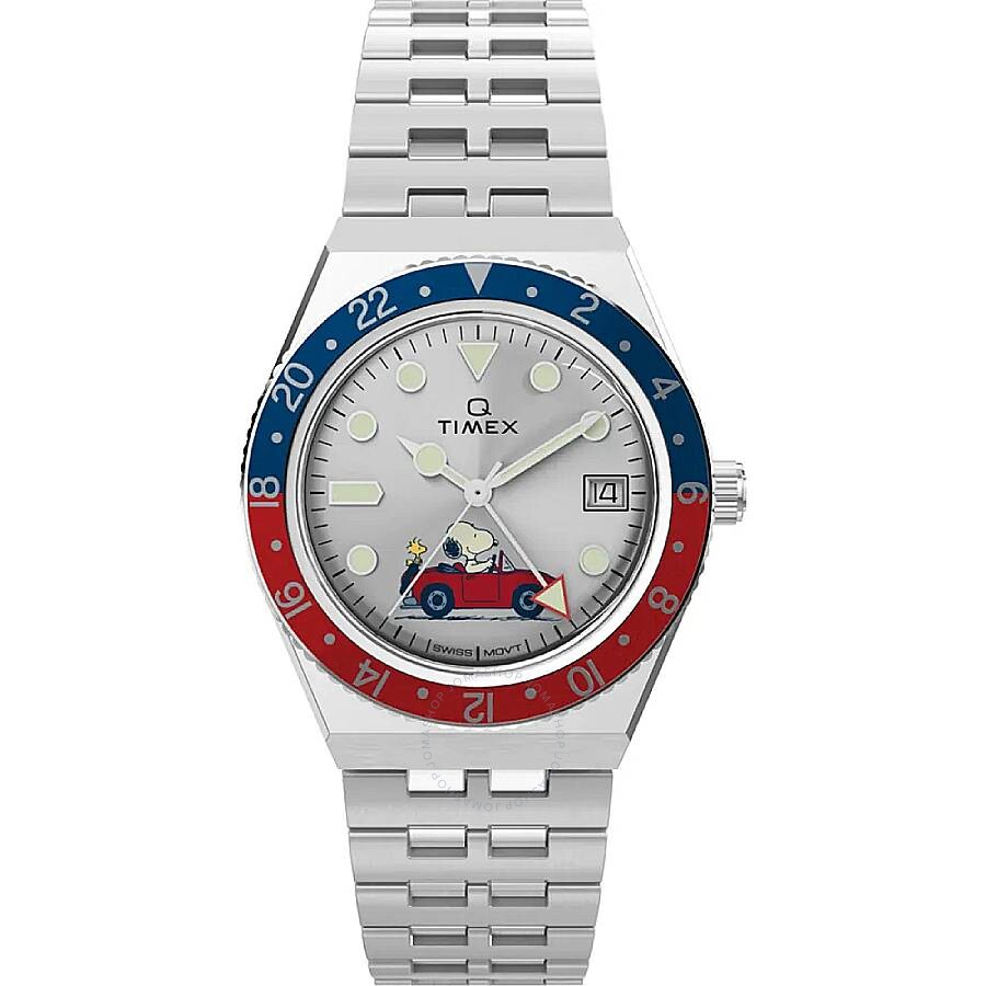 Timex X Peanuts GMT Quartz Silver Dial Men's Watch TW2W83300VQ - Dawson Watches